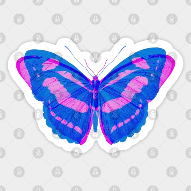 Retro Butterfly Sticker by Megadorim